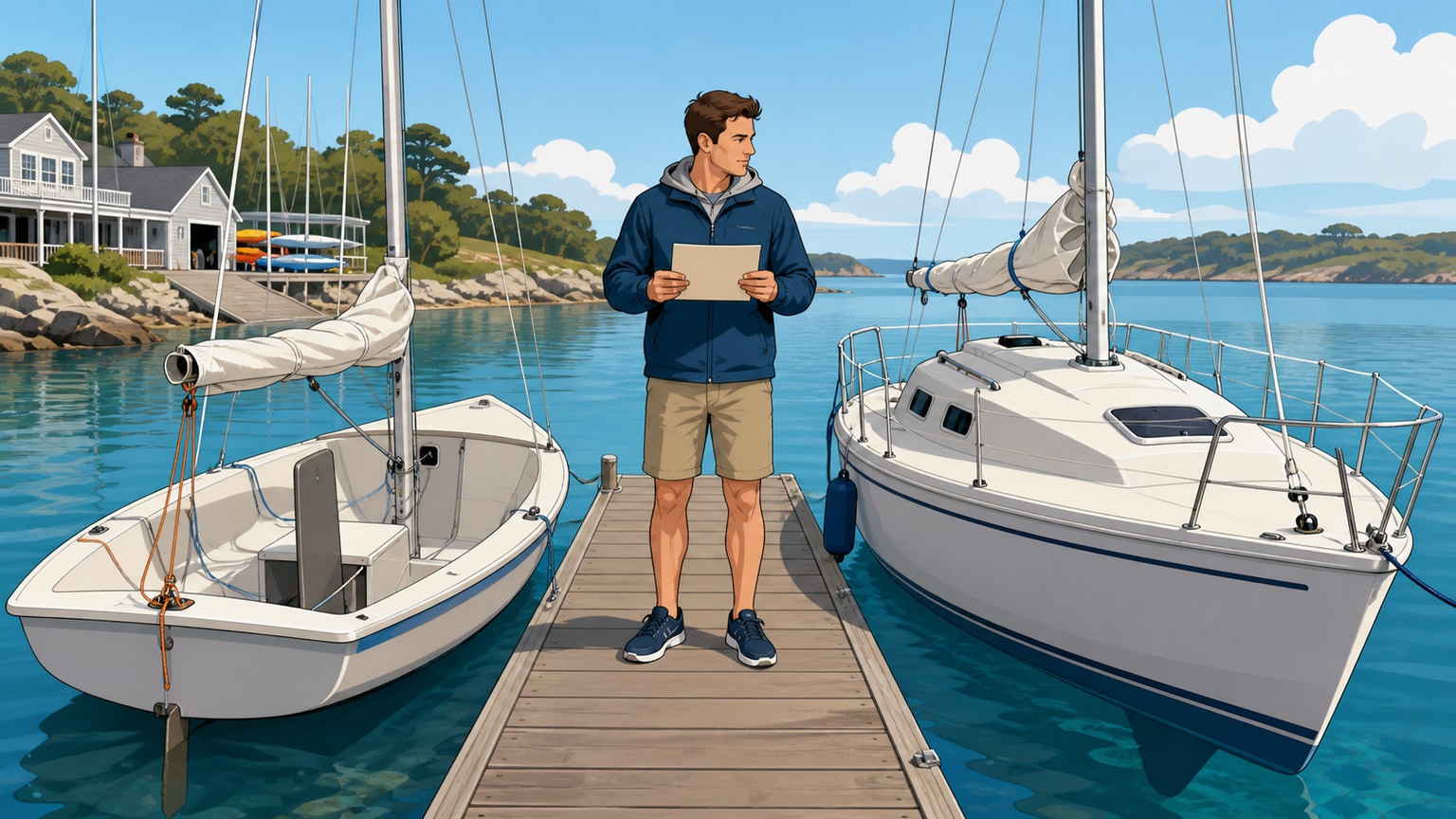 Beginner choosing between a small sailing dinghy and a ballasted keelboat