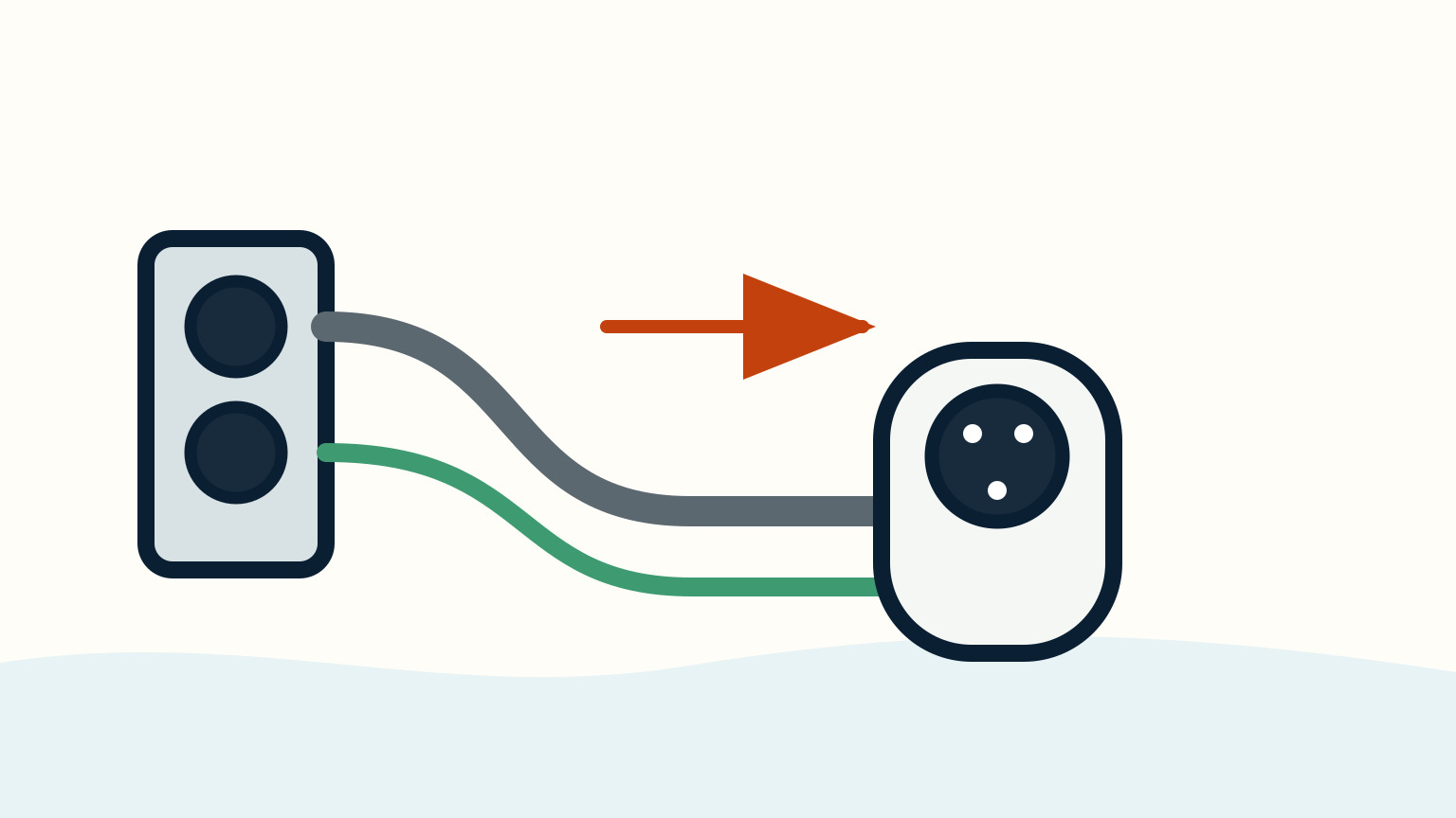 Shore-power inlet on the side of a boat